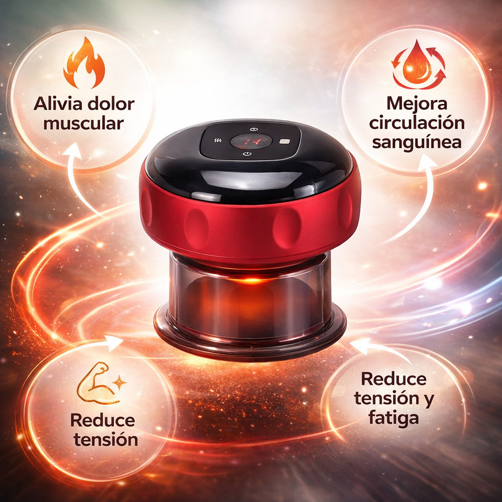 Masajeador Electrico Ventosa Con Aceite: Alivia dolor y mejora circulación